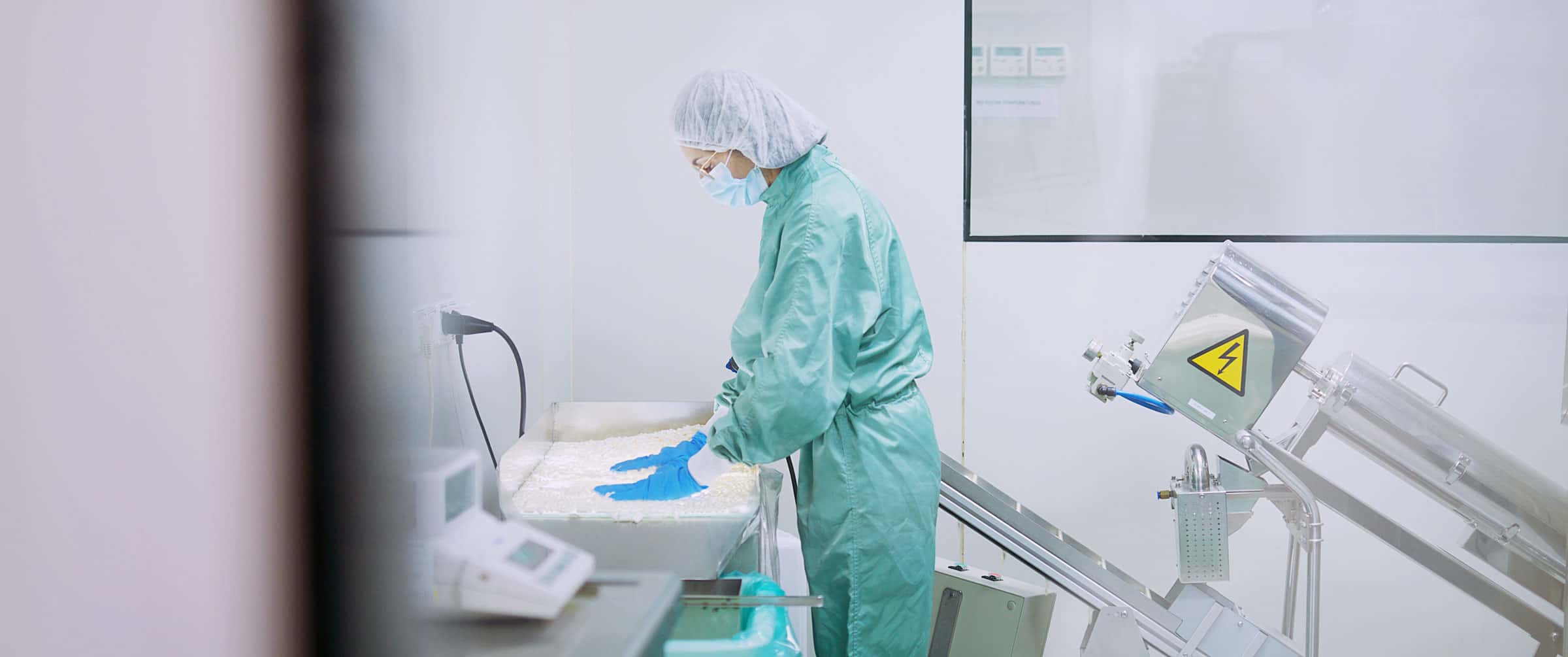 Woman sorting probiotics